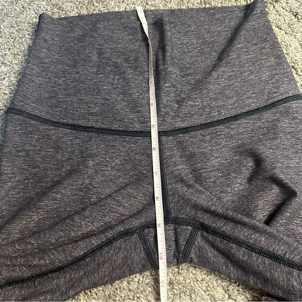 Lululemon Wunder Under Pant leggings 2 gray roll over full length yoga high low